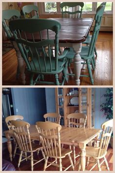 use diy chalk paint to refinish an old oak table and chairs best