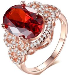 Stainless Steel Gold Color Plated Spiral Leaf Vine Band Ring with Clear CZ