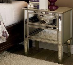 16 Best Mirrored Nightstand Images Furniture Diy Ideas Mirrored Nightstands Purple Grey Damask Dream Bedroom