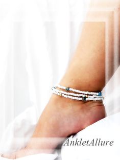 gift box for her tiny Triangle bead charm anklet Triangle anklet personalised anklet gold anklet waterproof gold chain ankle bracelet