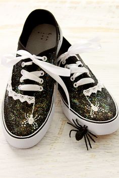 Cute Halloween Series Lace Up Loafers Canvas Skate Shoes for Women Round Toe