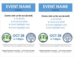 event flyer templates word