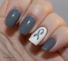 Lung Cancer Awareness Nails Thank You Sam At Tip N Toes Vows Brain Cancer Nails Tattoos T Awareness