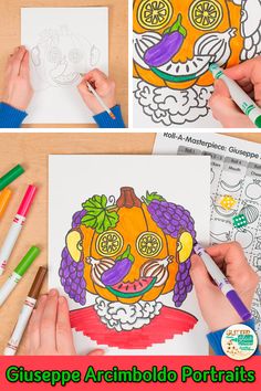 Resultado de imagem para giuseppe arcimboldo DESENHO ATIVIDADE