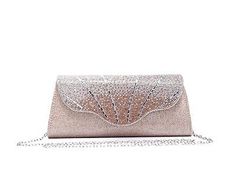 Nuevo Brillo Bolsa De Embrague Flat Envelope Glitz Sparkle Noche Metálico Bolso Prom