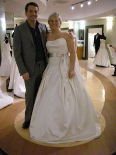14 Best What You Re Pinning About Us Images Bridals By Lori Yes Judd Waddell And A Bride In His Satin Ballgown At Bridals By Lori Trunk Show