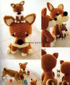 Собака Шиба вязаная крючком (амигуруми) (crochet dog shiba amigurumi)