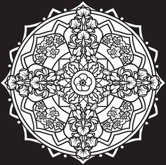 Floral Mandalas Stained Glass Coloring Book