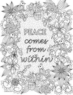 Free Inspirational Quote Adult Coloring Book Image From LiltKids See More