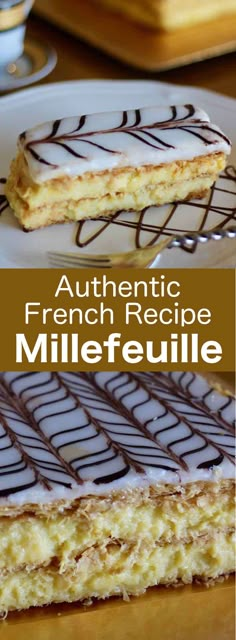 Millefeuille is a French pastry prepared with 3 layers of puff pastry and 2 layers of pastry cream, and that is covered with icing sugar or fondant. #French #pastry #196flavors