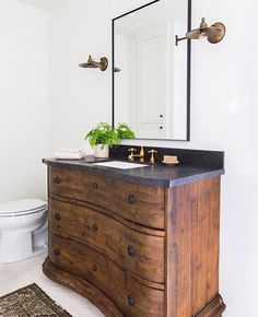 Crushing On Round Mirrors Bathroom Design Ideas Pinterest Black Top Cherry Base White Walls