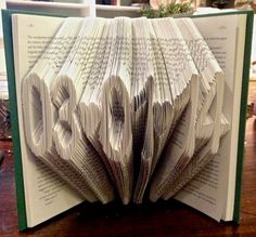 334 Best Crafts Altered Books Paper Images Book Save The Date Folded Book Art Little Hearts Gift Idea Wedding