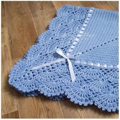 Crochet Baby Blanket Pink And Light Gray With Picot Edges Help a SIck Puppy!