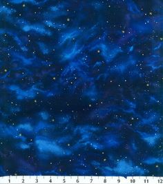 Benartex Fat Quarter The Cosmos on Blue Space Cotton Quilting Fabric