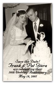 50th anniversary save the date cards