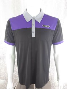 TCU Horned Frogs Mens Embroidered Polo Polyester Shirt Silver Gray Russell