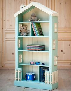 Cómo Hacer Una Casita De Muñecas A Partir Madera Y Materiales ドールハウス風のカラーボックス Alice S Dollhouse Tall Bookcase