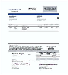 medical billing invoice template free