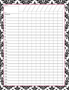 teachers grade book printable