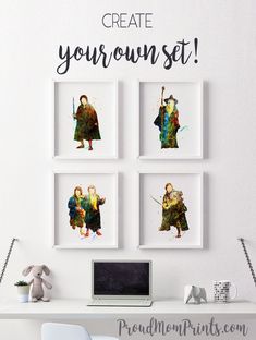 The Lord of The Rings Banner Picture Photo Reprint on Framed Canvas Wall Art