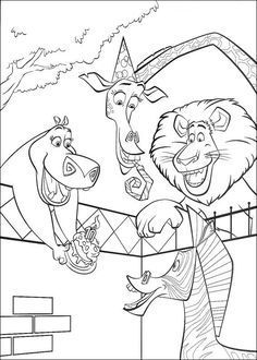 Madagascar Birthday Marty Coloring Pages