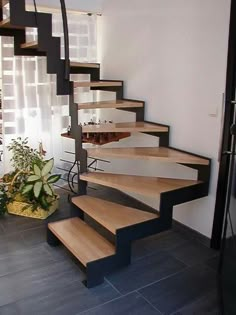 Space saving open stairs Interior Design, Escalier Design, Interieur, Interior Stairs, Arredamento, Stairs Design Modern, Staircase Design, House Interior