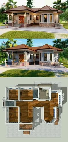 House Plans, Affordable House Plans, Small House Design Plans, House Layout Plans, Affordable House Design, Modern Bungalow House, House Layouts, Dream House Plans, Small House Design