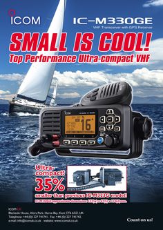 NEW With BUILT IN GPS ICOM M 330GE Fixed Marine VHF DSC Radio UK Model 2 Way