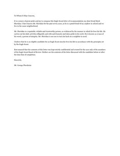 parent recommendation letter for eagle scout boy scout eagle eagle scout recommendation letter sample from a parent