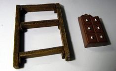 DOLLHOUSE 1:12 Scale Wood w//Metal Filagree Accent Miniature Glass Wall Mirror