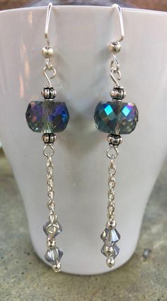 14k or Vert Calcédoine Boucles D/'oreilles Sterling Simple Cluster Seed Pearl Opal Gouttes