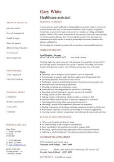 cover letter for health care assistant