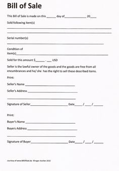 basic bill of sale