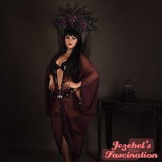 Art Nouveau Bat Wing Wrap Cover Dressing Gown Red Velvet Cocooon Burlesque Costume Drag Queen Gold Peacock Dance Deco Costume Plus Size