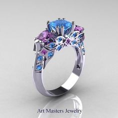 Wedding set 8 pcs Multi Améthyste Naturelle Péridot Pink Topaz Silver anneaux SZ 6-10