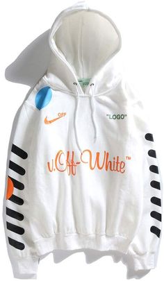 QYS off OW Logo Pullover Felpa con Cappuccio in Cotone per Uomo//Donna,Red,M