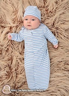 Kissy Kissy Baby Essentials Striped Convertible Gown