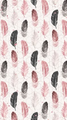 Feather pattern Flower Wallpaper, Mobile Wallpaper