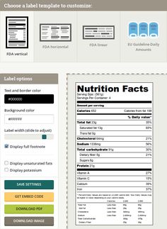 calculate fat percentage in food