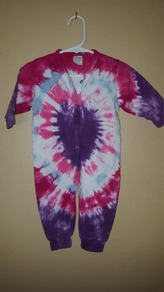 Tie Dye Baby 100/% Cotton PJ Babygrow Present Gift Pastel Shower Cute Hippie Fun