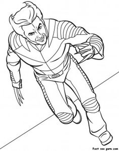 Free Printable Superhero X Man Wolverine Coloring Page For Kids