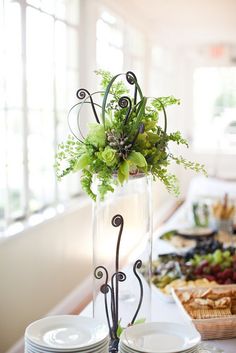 234 Best Shades Of Green Images On Pinterest Wedding Decoration Awesome And Unusual Centerpieces Use Yellow Roses Orchids Instead Add Some White Food Tables Minus The Monkey Tails