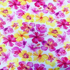 PERFORARED AND PRINTED FLOWERS CREAM CHIFFON FABRIC-SOLD BY THE METER
