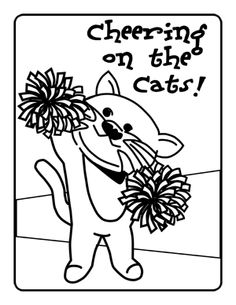 cat coloring pictures from k state alumni association