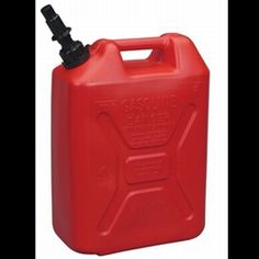 Clever Market Gas Tank Metal Automotive Jerry Can Fuel Steel Tank 5 Gallon Gal Solid Holder Military Red NATO Army Style Durable Gasoline Tank 20L Pack of 2