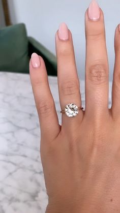 Rose Gold Dainty Halo Diamond And Oval Sapphire Solitaire Rope Design ENGAGEMENTPROMISE RING