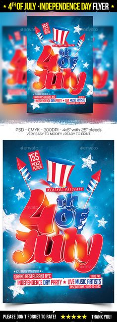 Independence Day 4th of July Flyer Template - Party Flyer - independence day flyer Independence Day 4th of July Flyer Template - Party Flyer - independence day flyer