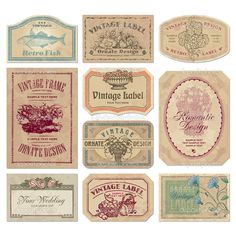 free printable vintage labels for jars and canisters to organize