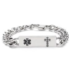 Tarring Shiny Star Identification Bracelets for Women Medical Alert Bracelet with Free Engraving