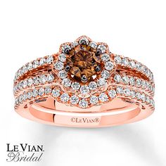 Le Vian Chocolatier 14k Strawberry Gold Bridal Set 7 8 Ct Le Vian Chocolatier 14k Strawberry Gold Bridal Set 7 8 Ct Tw Diamonds Jewelry Pinterest Sets And Diamond